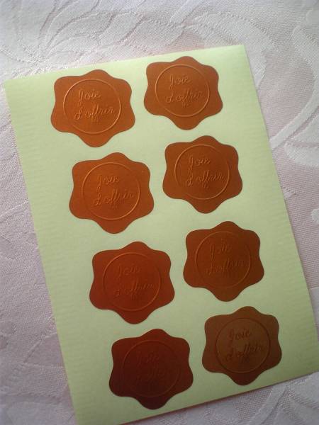 HEADS★ シーリング風ギフトシール☆シャンパンオレンジ 200片拍卖