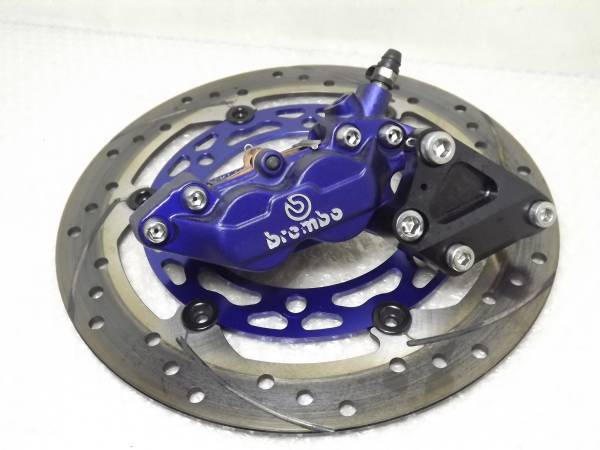 青い ブレンボ プレミアム?サンスター ニンジャ250 NINJA250 検 ブレーキング ガルファー ベルリンガー ニッシン BEET AGRAS ビート トキ拍卖