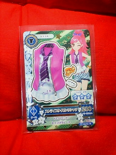 アイカツ 2014 第5弾 ストライプタイピンクシャツ 05-21N拍卖