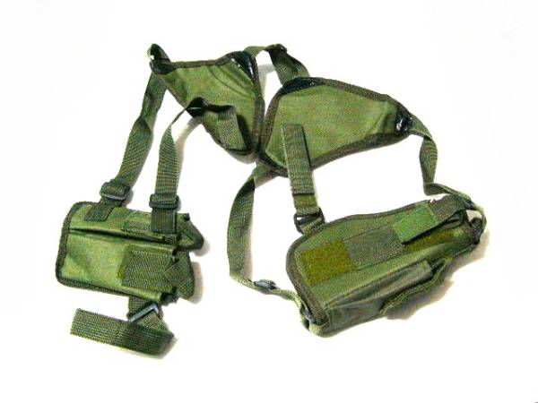 ハンドガン用ショルダーホルスター★マガジンホルスター新品緑zv拍卖