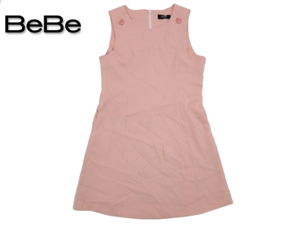 KO75★美品★送料無料★BeBe ベベ★チェックワンピース 140拍卖