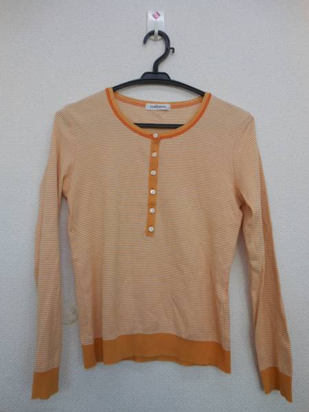 ★NEWYORKER ニューヨーカー 長袖 トップス ボーダー オレンジ サイズ? M?拍卖