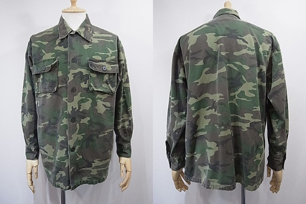 レア 60s 70s ビンテージ ナム戦 ローカルメイド 迷彩 ウッドランド シャツ拍卖