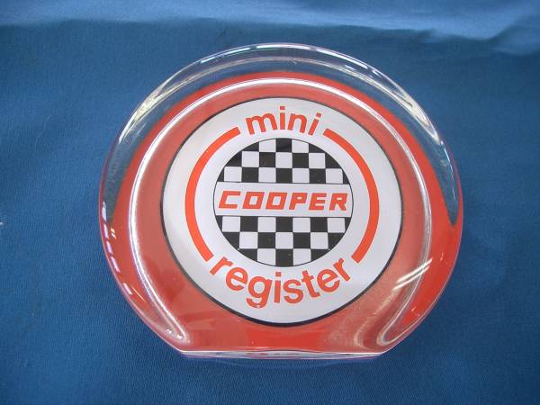 当時物 イギリス mini COOPER register / ミニ・クーパー・レジスター ペーパーウェイト USED品拍卖