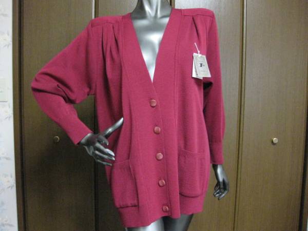 ★新品/タグ付★防縮加工ウール混/カーデガン/日本製★F★拍卖