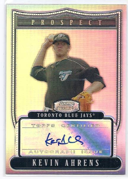 2007 Bowman Sterling Kevin Ahrens Auto Refractor /199拍卖