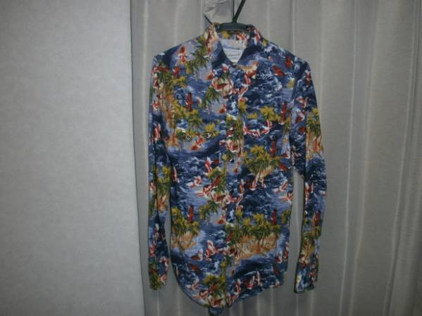 美品 美柄 ロックマウント S レンボータグ ウエスタンシャツ拍卖