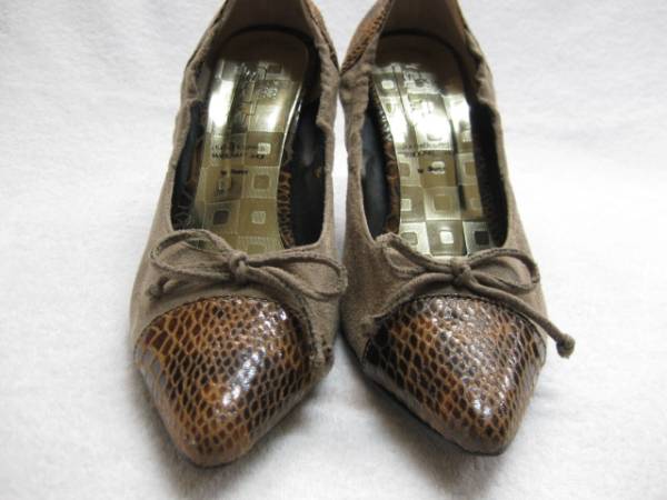 ★送料無料★美品/USED★F.パイソン×F.スエード/ハンドメイド★24.5cm★拍卖