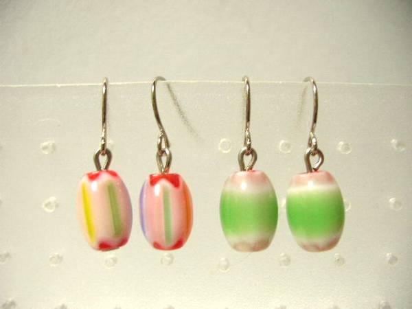 とんぼ玉ピアス☆2ペアセットb拍卖