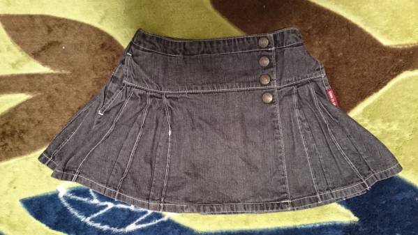 ◯ 美品 コムサイズム ブラックデニムスカート サイズ 110cm tora デニムスカート スカート COMME CA ISM デニム 黒 女の子拍卖
