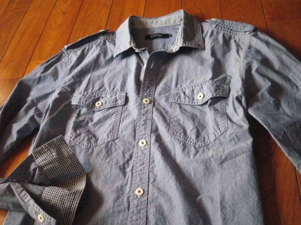 バーバリーブラックレーベル 美品 デニム?シャツ a555拍卖