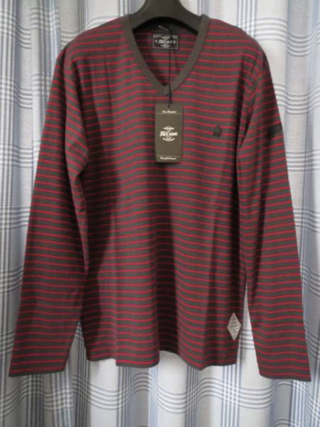 送料無料発送 超特価即決 クライミー CRIMIE BERNARD 9TH TEE 9分丈VネックボーダーT-Shirt XL 新品未使用 タグ付き 正規品 日本製拍卖