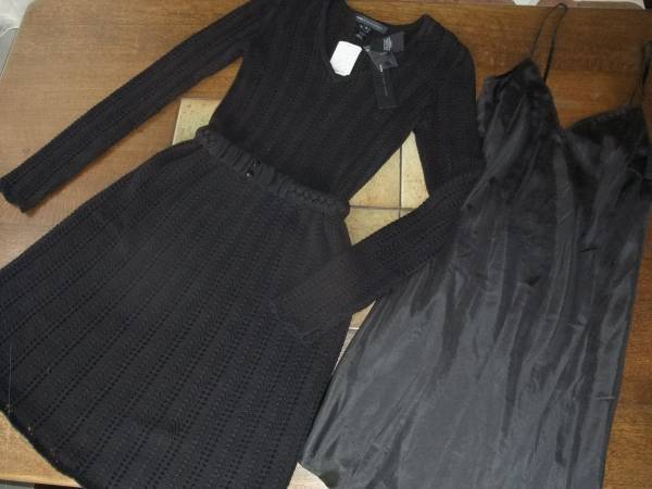 マークジェイコブス 黒クロシェニットワンピース 9号/M 未使用品拍卖
