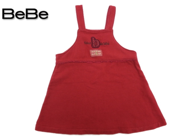 KO72★美品★送料無料★BeBeベベ★スウェットワンピース 95拍卖