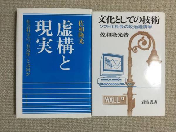【経済学】佐和隆光 「文化としての技術」+「虚構と現実」 2冊セット拍卖
