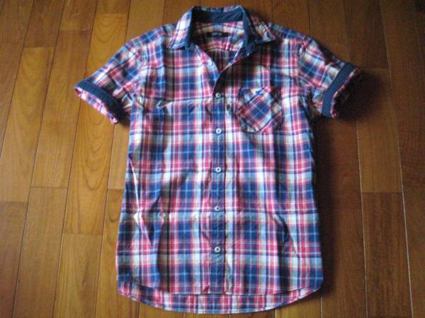 バーバリーブラックレーベル 半袖 チェックシャツ a537拍卖