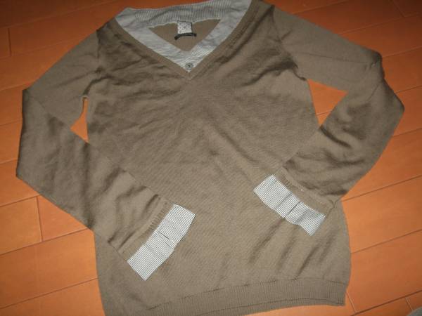 良品即決★russetデザインニット 薄手ウール★F拍卖