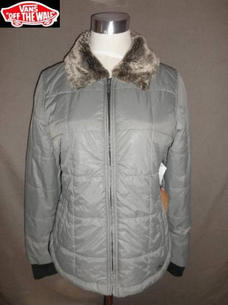 USA購入 アメカジ【Vans】 襟ボア付中綿入りジャケットUS M Gray拍卖