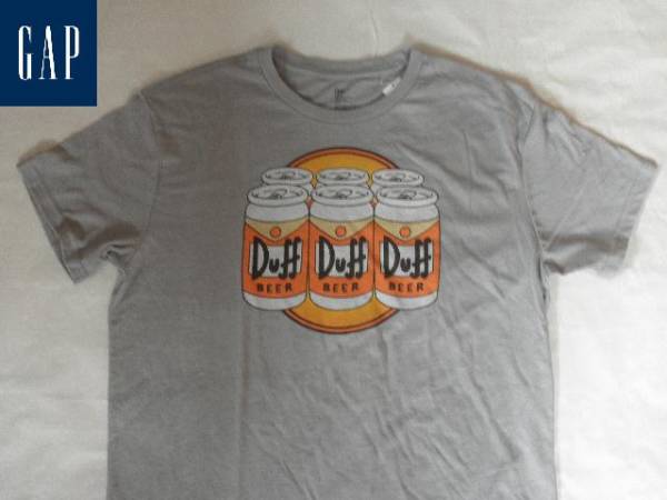 USA購入 Gap【ギャップ】缶ビールプリントTシャツUS Sサイズ グレー 新品未使用品拍卖
