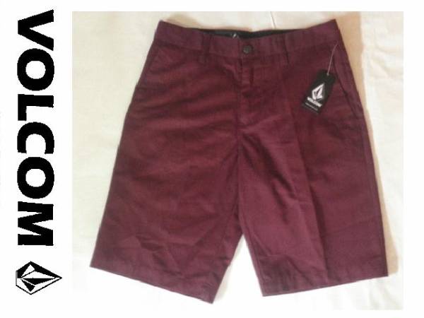 USA購入 ボルコム【VOLCOM】渋いパープル無地 ハーフP 28インチ拍卖