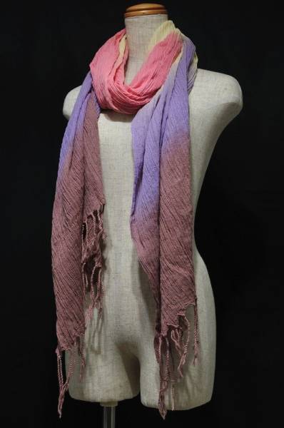 ☆パープル×ピンク グラデーション ストール拍卖