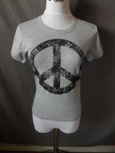 ☆USA購入 「Peaceマーク」 ちびT US 子供M(7-9歳) グレー新品拍卖