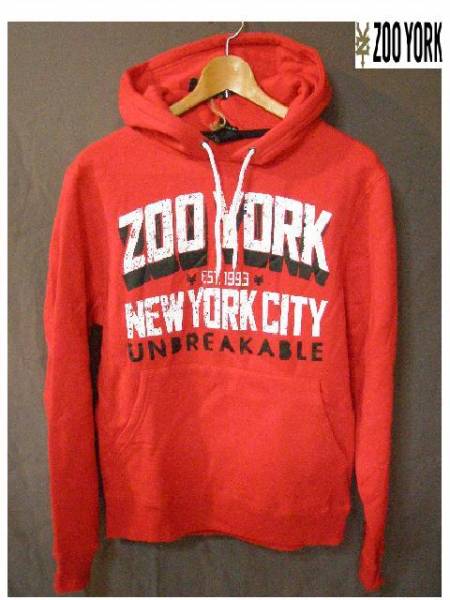 ★USA購入【ZOOYORK】裏起毛TypeプルオーバーパーカーUS S RED★拍卖