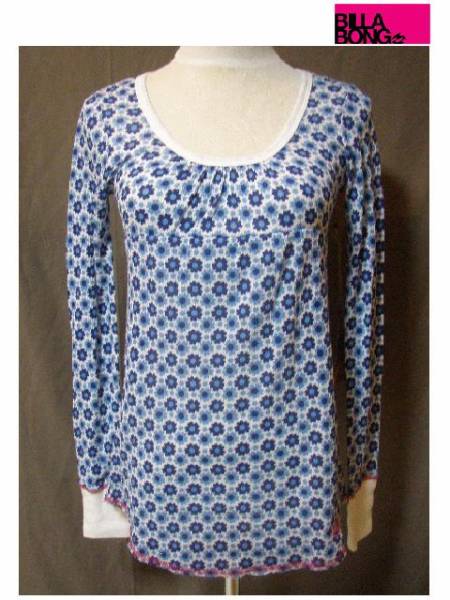 即決 本場USA購入billabongサーマル素材ロングTシャツUS S Blue拍卖