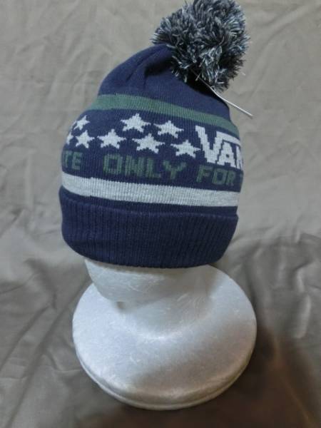 ◇USA購入アメカジ【Vans】バンズ ロゴ入りニットキャップ紺系◇拍卖