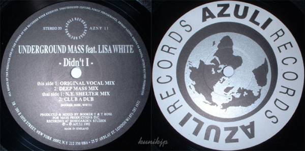 Booker T/Lisa White Didn't I Azuli 1992! UK vocal warehouse拍卖