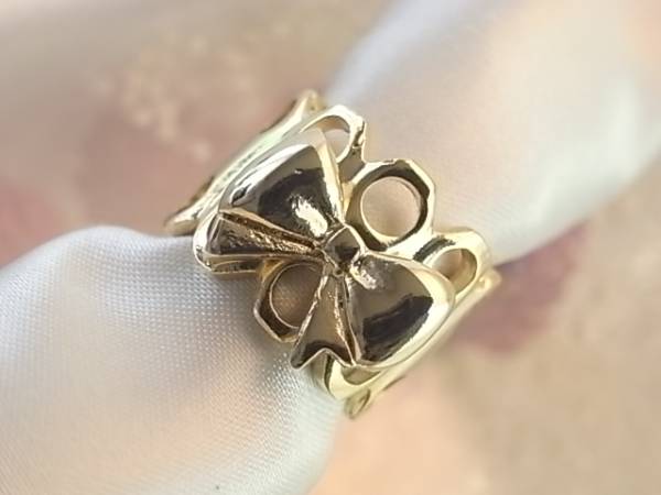 ◆希少◆入手困難 リボンリング(ゴールド) おまけ付拍卖