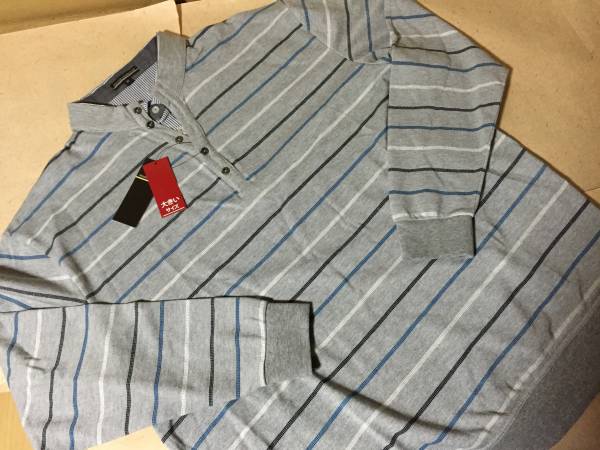 【同梱不可!】【大きいサイズ】重ね着風 長袖 シャツ 3L拍卖