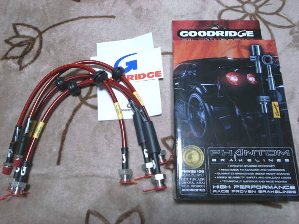 新品! 即決 英国GOODRIDGE社製 アルファロメオ 4C ステンレス ブレーキホース拍卖