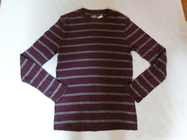 USA購入 アメリカン ラグシー【AMERICAN RAG CIE】ボーダー柄サーマル素材ロンT US Mサイズ拍卖