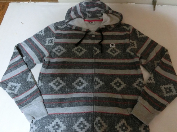 アメカジ【DC SHOES】裏起毛タイプ フルジップパーカーUS L 灰系拍卖