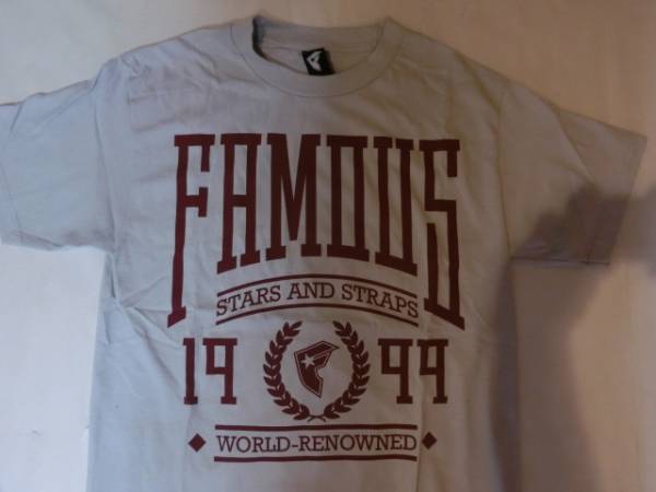 アメカジ音楽系【FamousStars&Straps】ロゴプリントT US Mグレー拍卖