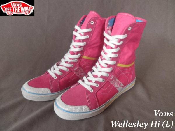 ★USA限定 Vans超ハイカット Wellesley Hi (L) 24.5㌢ ピンク★拍卖