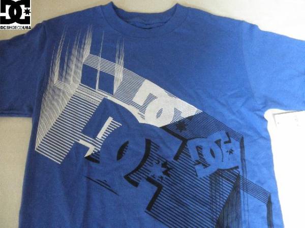 本場USA購入 ボーダー系【DC SHOES】LOGOプリントTシャツ US S青拍卖
