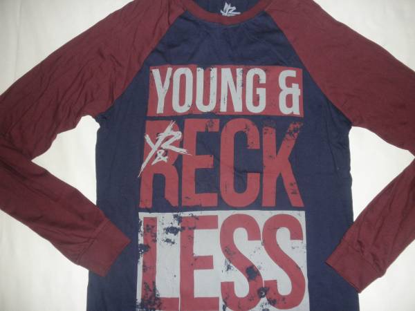 ◆USA人気急上昇!B系【YOUNG & RECKLESS】ラグラン ロングT US S拍卖