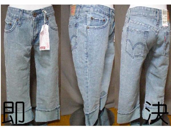 即決 Levi'sREDTABロールアップ膝下丈デニムP USガールズ3号拍卖
