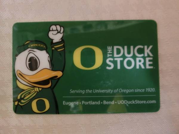 レア USカレッジもの OREGON DUCKS STORE プラスティックカード拍卖