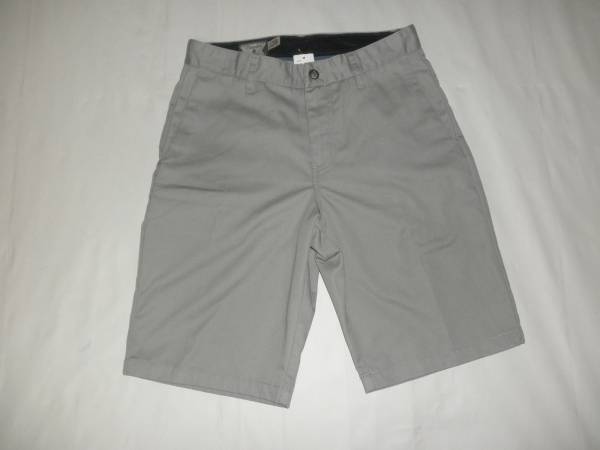 USA購入 サーフ系《VOLCOM》 シンプル単色ハーフP 28インチ 灰色拍卖