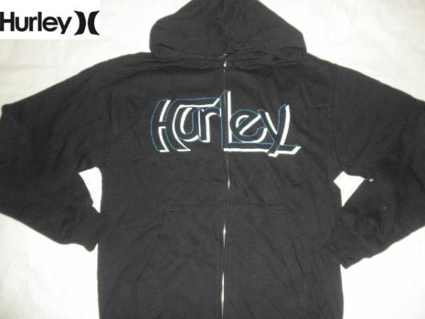 ◆USA購入 ハーレー【Hurley】裏起毛フルジップパーカーUS M黒◆拍卖