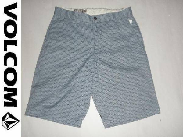 ★USA購入 ボルコム《VOLCOM》ストライプ柄ハーフP 30インチBlue拍卖