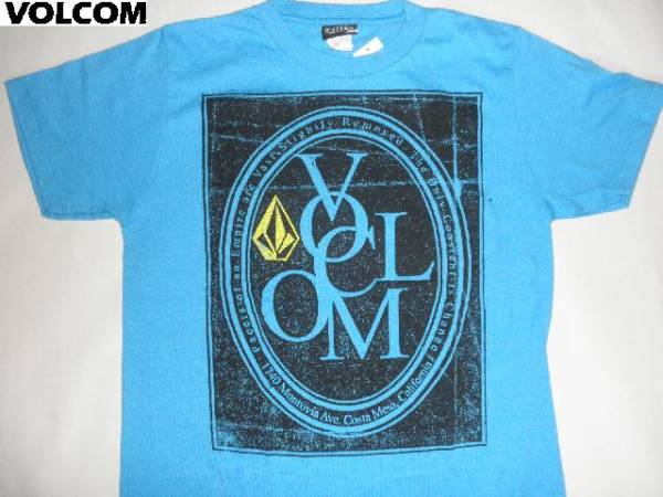 ★本場USA購入 サーフ&ボーダー系ブランドボルコム【VOLCOM】 ソフト素材 LOGOプリントT US Sサイズ SAX★拍卖