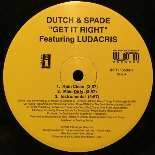 Dutch & Spade / Get It Right , War拍卖