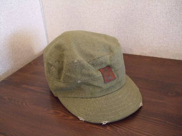 スタッズ付きミリタリーキャップカーキ(USED)30214)拍卖