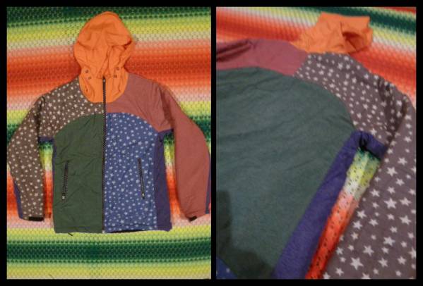 即決あり 早い者勝ち 山ガール フェス クレイジーカラー ジャケット アウトドア 防寒 マルチカラー拍卖