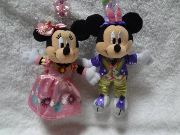 TDLミッキー・ミニーストラップセット イースター2014拍卖