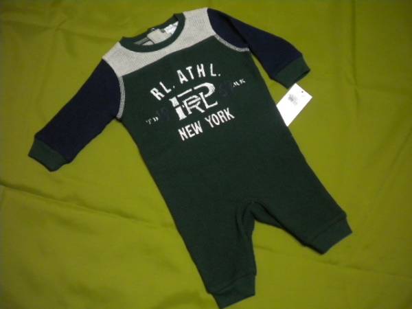 即決★日本未入荷 ラルフローレン★ロゴ入りカバーオール 3M拍卖